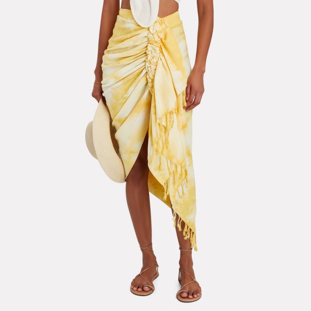 Sunny Yellow Tie-Dye Swim Coverup